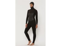 SISSTR Evolution 7 SEAS 5.4mm Eco Wetsuit Chest Zip neoprene hooded for woman Fullsuit black size 6