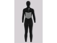 SISSTR Evolution 7 SEAS 5.4mm Eco Wetsuit Chest Zip neoprene hooded for woman Fullsuit black size 8