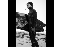 SISSTR Evolution 7 SEAS 5.4mm Eco Wetsuit Chest Zip neoprene hooded for woman Fullsuit black size 8