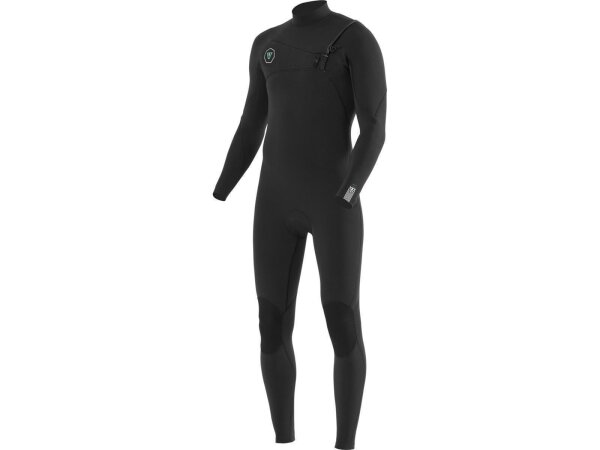 VISSLA Seven Seas 4.3mm neoprene wetsuit fullsuit with chest Zip black size LT