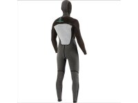 VISSLA 7 SEAS 6.5mm Neoprene hooded Wetsuit Fullsuit with Chest Zip black size LS
