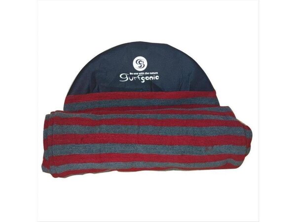 SURFGANIC Eco Surfboard Sock 6.0 Mini Noserider Hybrid Boards red grey striped