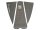 Surfganic Premium Eco Surfboard Foot Grip Tail Traction Pad grau dreiteilig