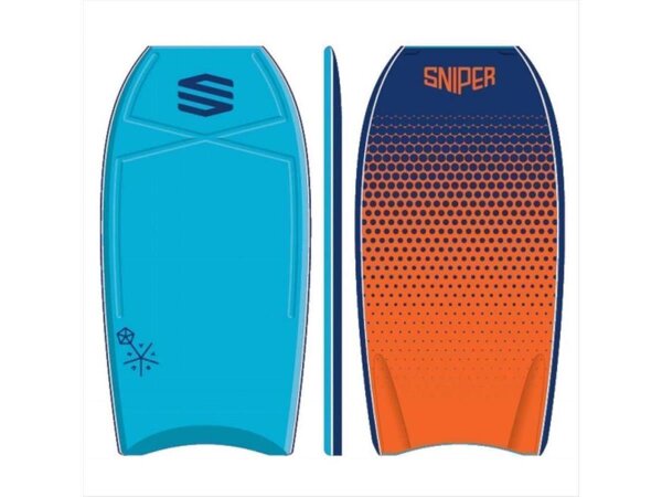 SNIPER Bodyboard Vyrus PE 42 Dots Blau Orange
