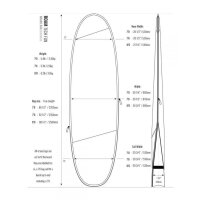 ROAM Boardbag Surfboard Tech Bag Funboard 7.6 PLUS