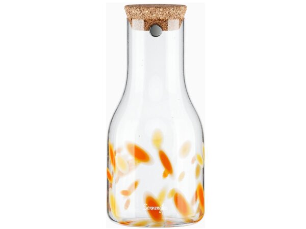 SONNENGLAS® Light Carafe 750ml 750ml-M1-Orange Speckles Edition-Cork lid